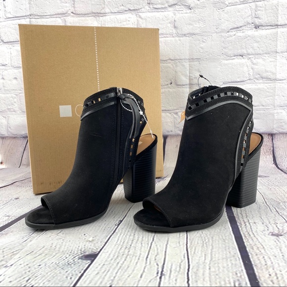 Dolcetta black open toed booties size 8 - Picture 2 of 9